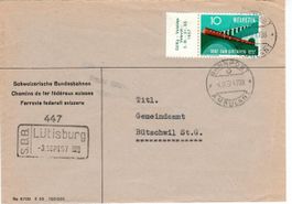 Brief, SBB Lütisburg nach Bütschwil 1957
