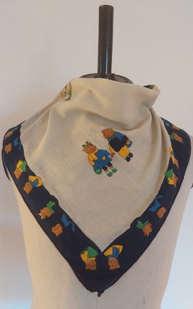 Baumwolltuch quadratisch Motiv Bären