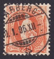66E, Stehende Helvetia mit Vollstempel AARBERG BE