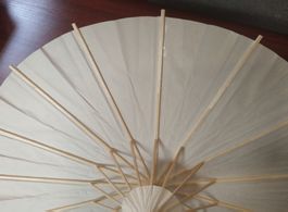 5x Weisser Papierschirm 60cm - Parapluie en papier blanc