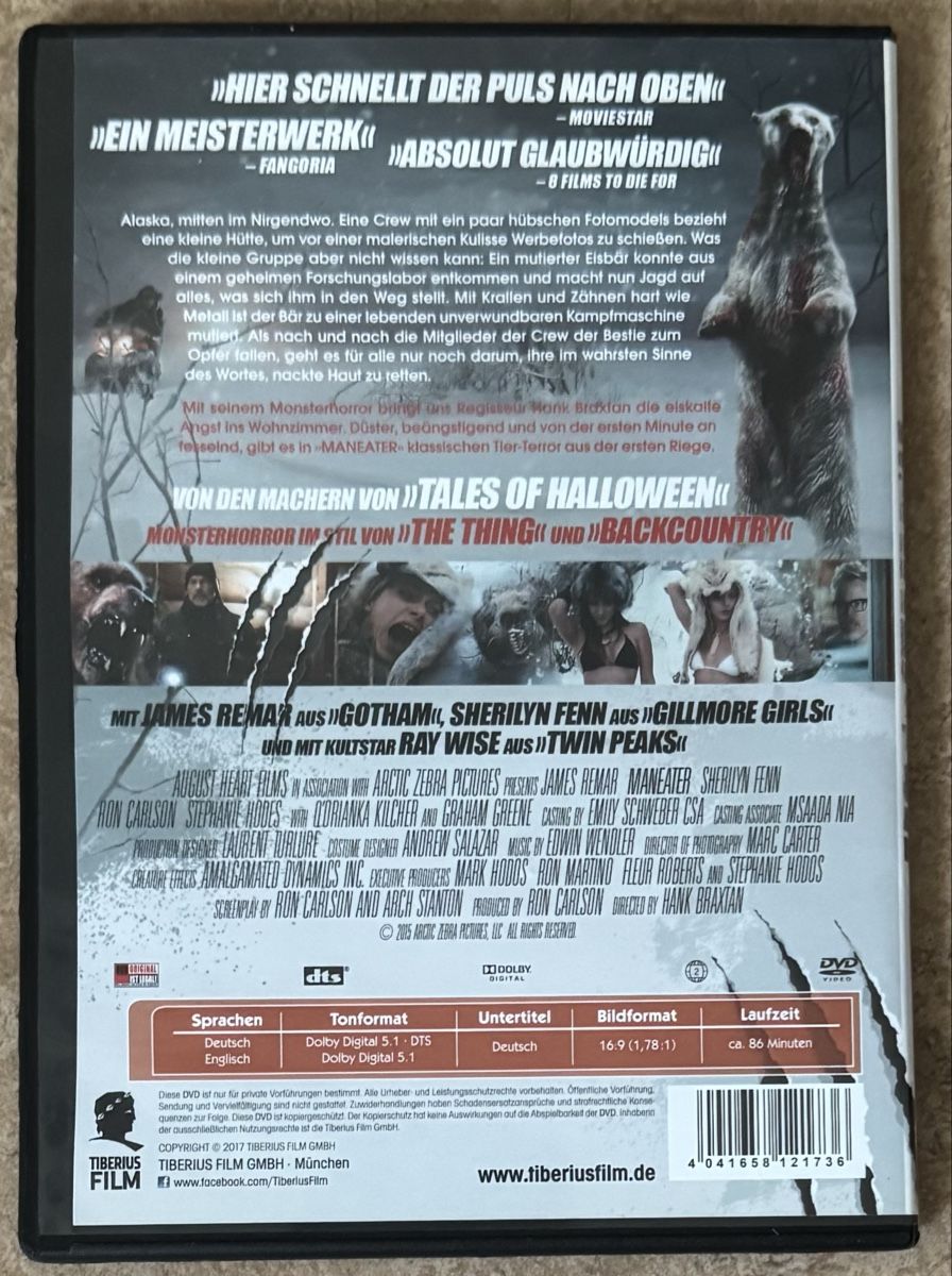 Tutti i DVDs: MANEATER TOD AUS DER KÄLTE  – Nuovo (secondo la descrizione) da Dietikon venduto da AndreaSch01 1