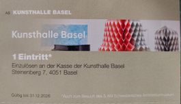 Kunsthalle Basel Gratiseintritt Gutschein