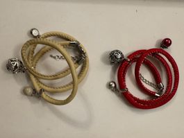 WIE NEU -  Kunstleder Wikcelarmband 2er Set