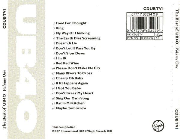 CD: CD UB40 - Best of (1987) – Usato da Möriken AG venduto da mineralia 1