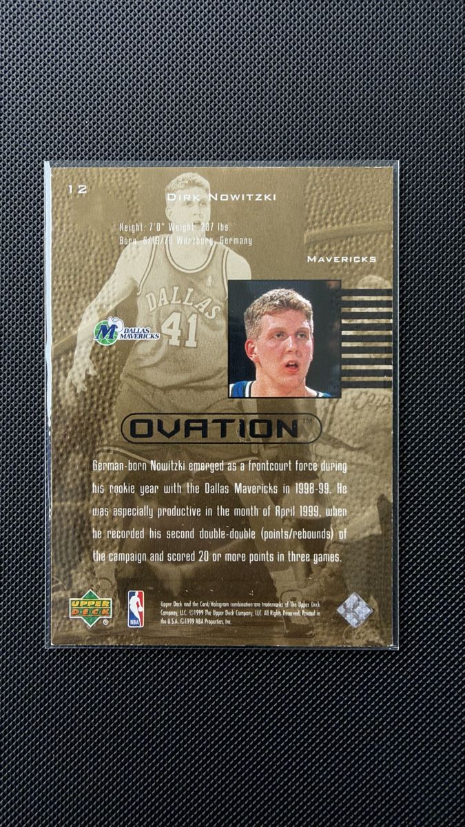 Nba Carte collezionabili: Basketball Dirk Nowitzki Upper Deck Ovation 1999 – Usato da Affoltern am Albis venduto da mr_choppa 1