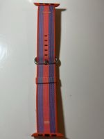 Bracelet Apple Watch nylon tissé orange violet 42mm