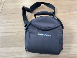Lenkertasche Rixen Kaul Klickfix schwarz mit Regenhülle