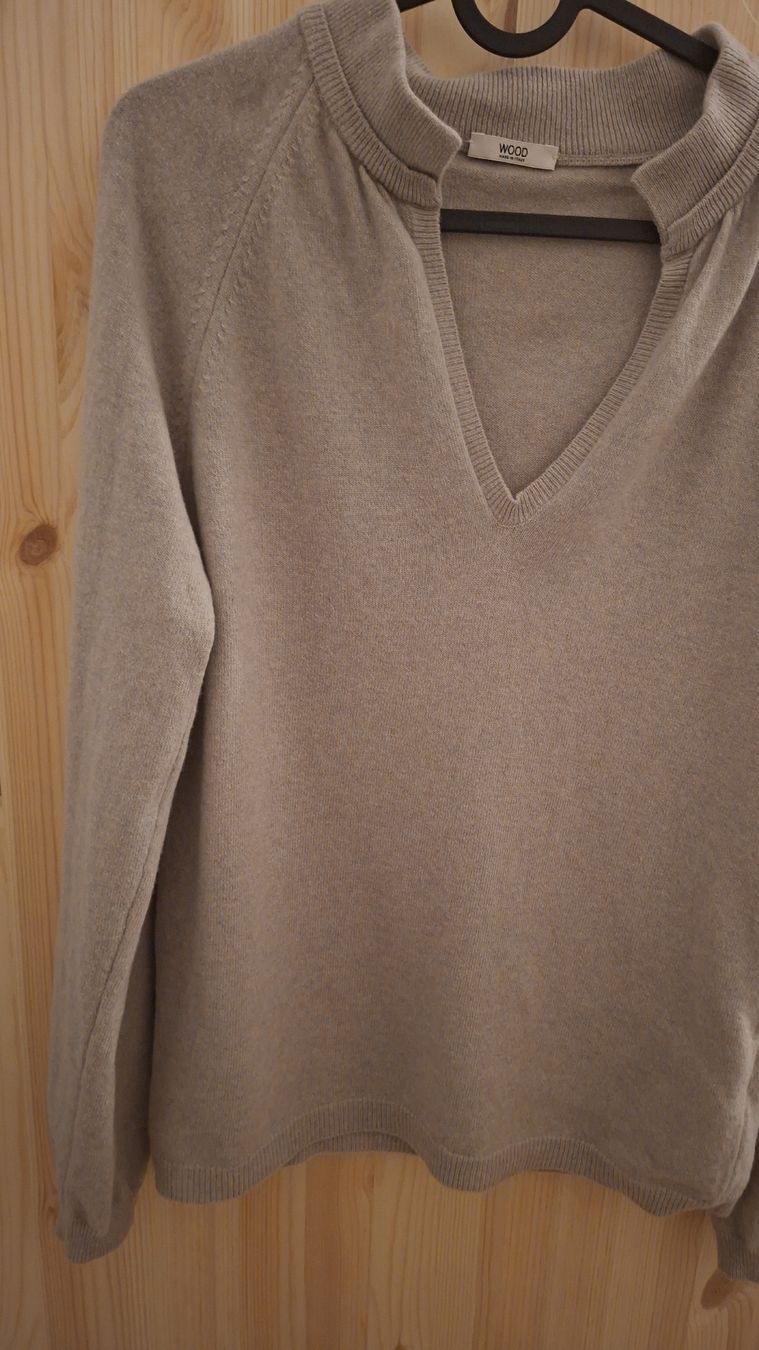 Maglioni & Felpe: WOOD Wolle, Kaschmir,Seide Pullover, Beige,Hellbraun Gr. S – Usato da Basel venduto da Lovintage 4