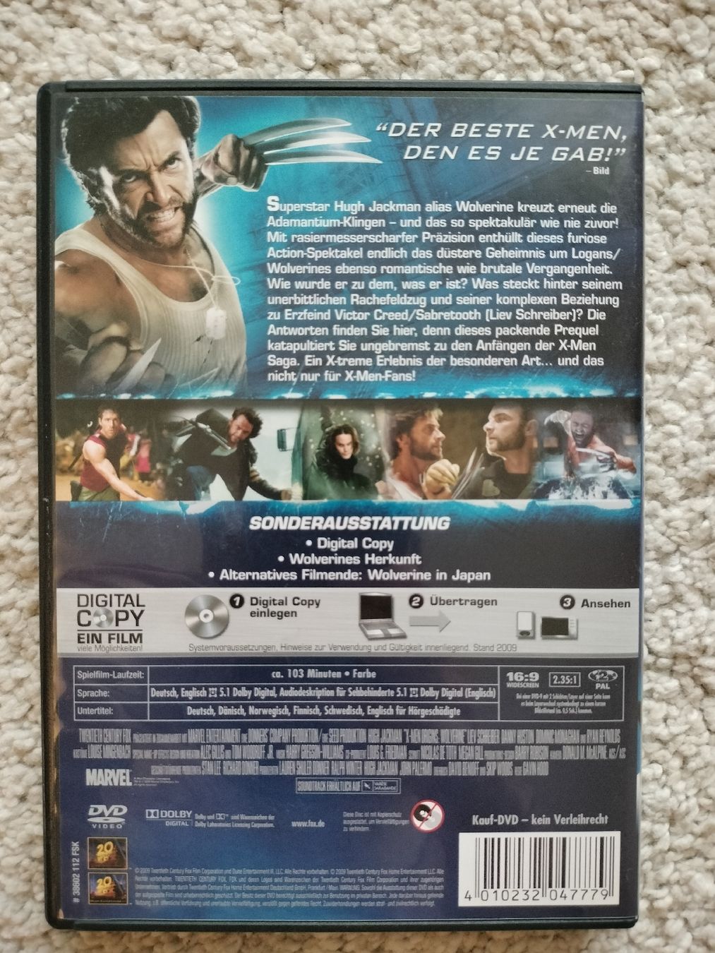 Tutti i DVDs: X-Men Origins Wolverine DVD  – Usato da Niederwangen BE venduto da Scoua 1