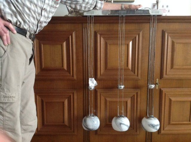 Lampade: Lampe aus Glas und Metall – Usato da Benken SG venduto da kurby