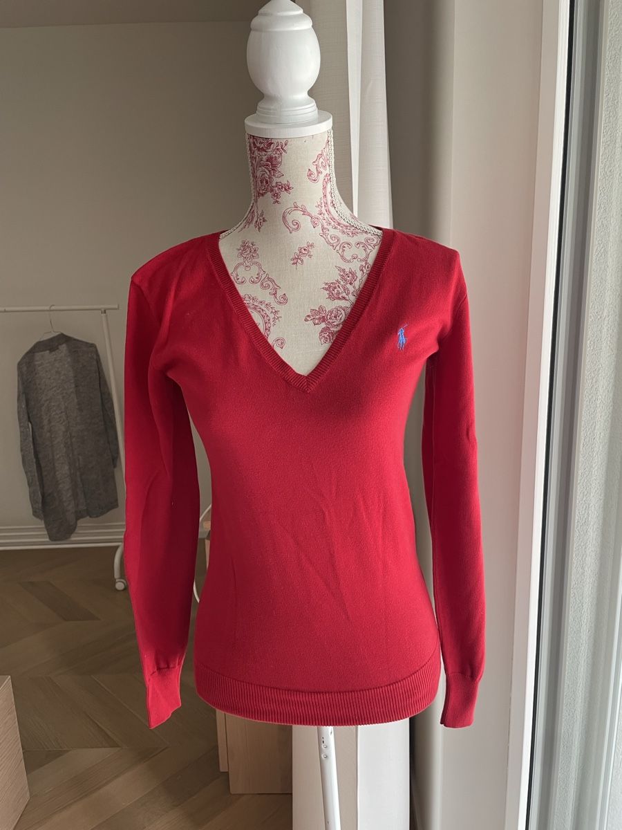 Ralph Lauren Maglioni & Felpe: RALPH LAUREN red cotton pullover XS/S – Usato da Zürich venduto da Angela_Fashion_Lover