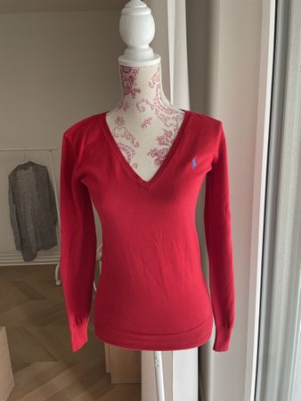 RALPH LAUREN red cotton pullover XS/S
