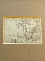 💚FRIEDRICH HORNER ORIGINAL SKIZZE 19. JH ITALIEN ROM