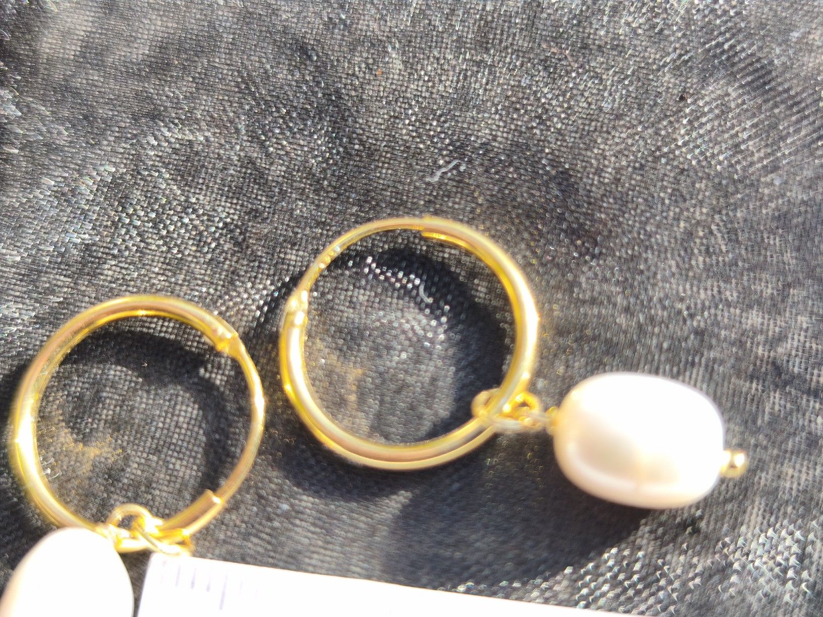 Ohrringe & -stecker: Goldene Creolen mit echten Perlen 925 Silber – Neu (gemäss Beschreibung) aus St. Gallen von GIULESGG 4