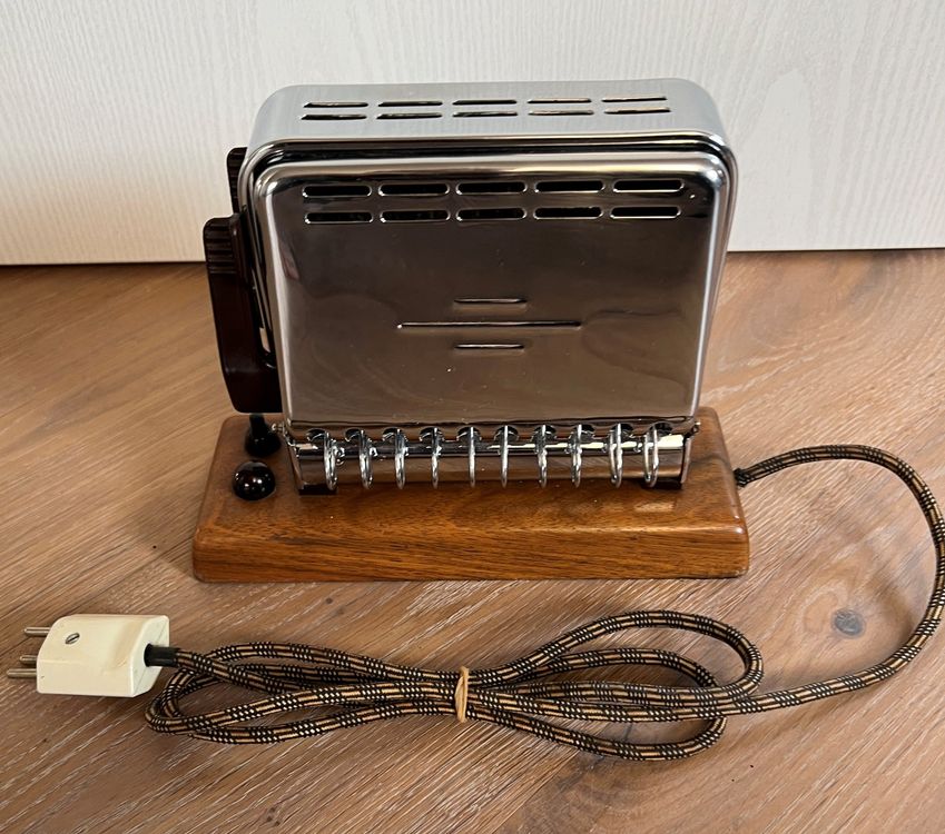 Antiker Jura Toaster Typ 1125H (selten) verchromt Holzsockel (Gebraucht ...