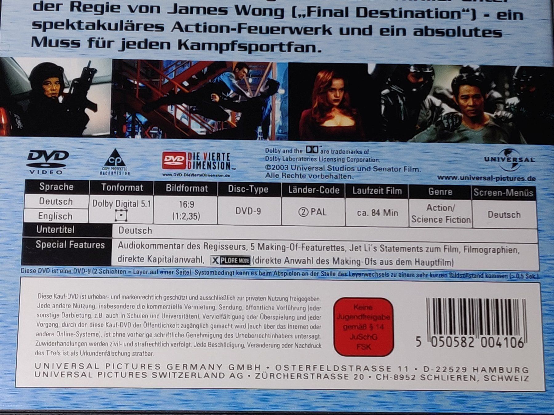 Tutti i DVDs: The One / Jet Li / DVD – Usato da Zollikofen venduto da Blackie 3