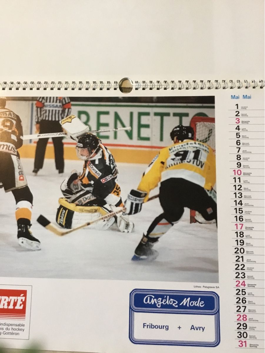 Calendari: Calendrier 1992 de Fribourg Gottéron – Usato da Vétroz venduto da Moulb7 2