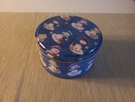Blaue Schneemann Dose,  Vintage Look