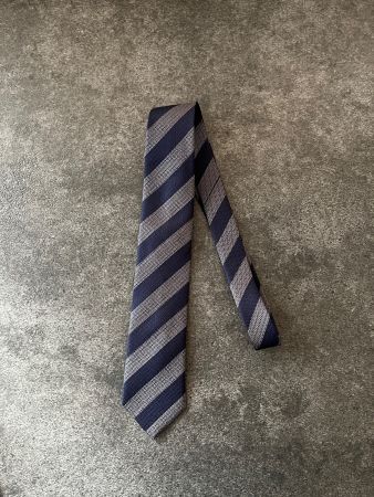 YVES GERARD Krawatte in blau+grau (neuwertig)