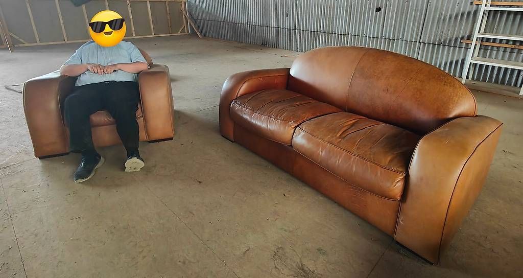 Divani: Sofa-Gruppe Büffelleder – Usato da Basel venduto da Daniel_Basel 3