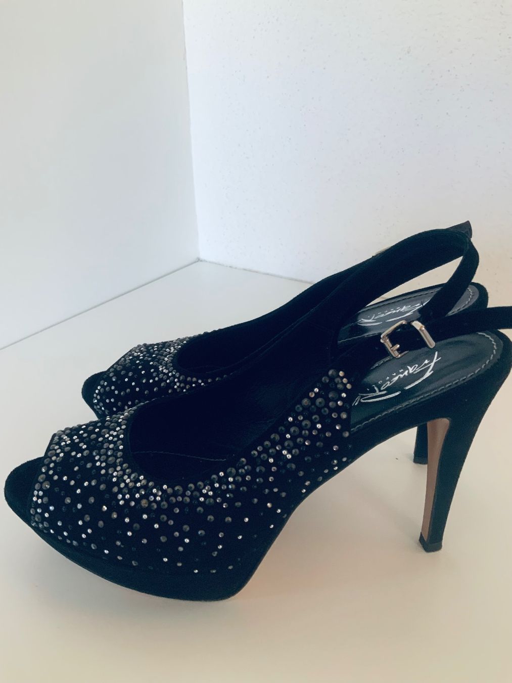 Walder Scarpe da donna: Highheels in Gr. 39 mit Glitzersteinen – Nuovo (secondo la descrizione) da Wilen b.Wollerau venduto da bellaggio 1