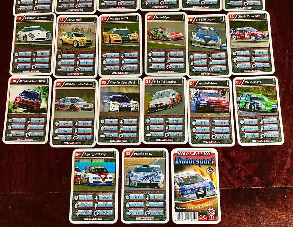 Motorsport Rennwagen/Rallye Quartett/Kartenspiel | Kaufen auf Ricardo