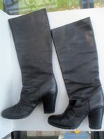 VANESSA BRUNO : Bottes en cuir noir lagenlook 40