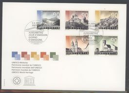 2003, FDC, Sondermarken UNESCO – Welterbe der Schweiz