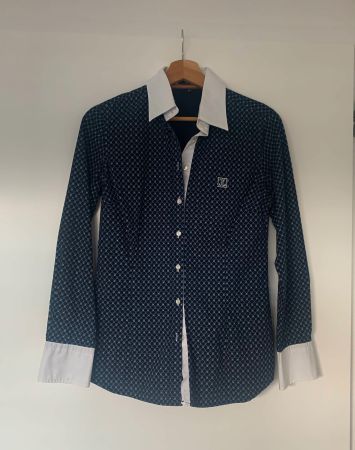 Jette Navy Skull Print Shirt