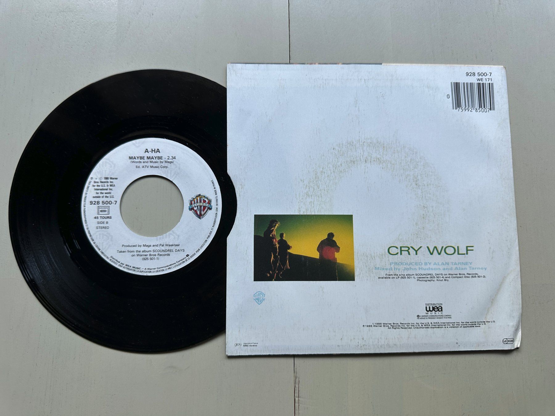 Dischi in vinile: AHA A-HA tolle Single Cry wolf Kult differnt Frankreich 80's – Usato da Basel venduto da Partridge 1
