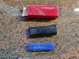 Taschenmesser Wenger blau mit Etui und Originalschachtel