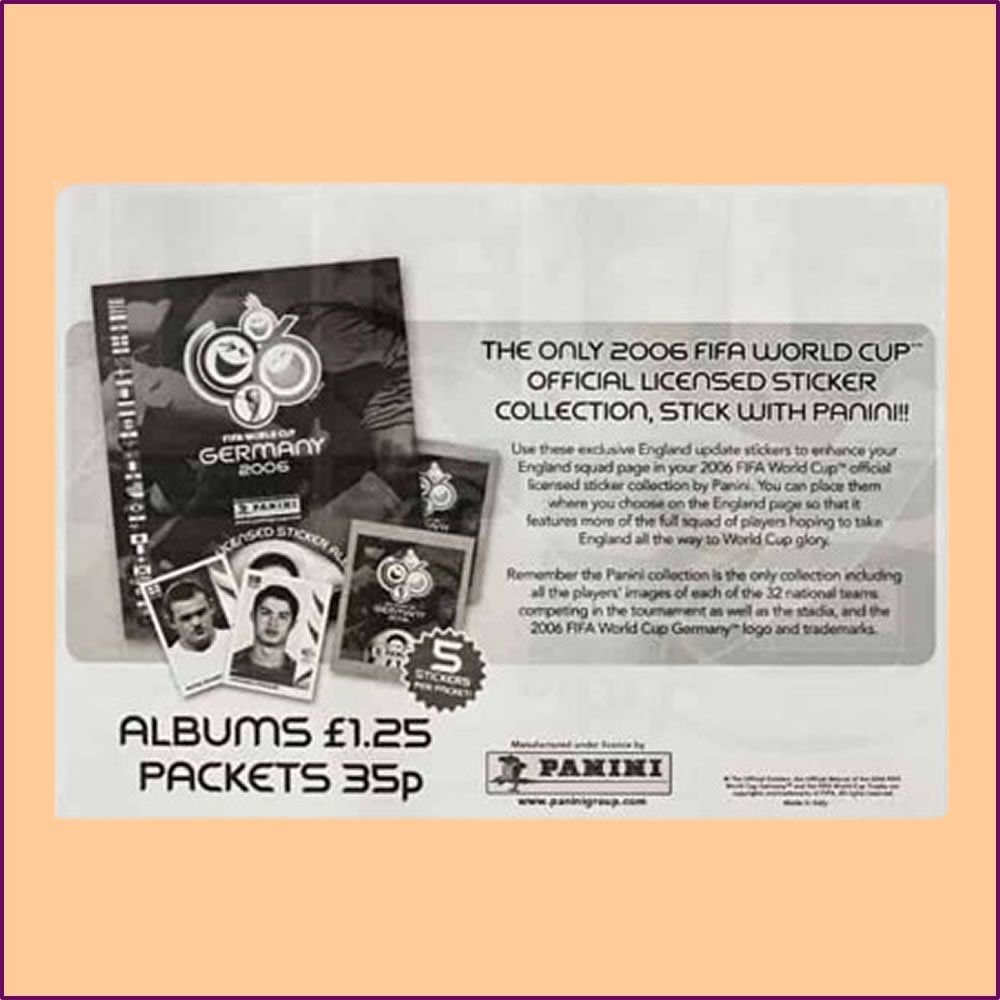Panini Carte collezionabili: Panini WM 2006 Update Sticker - England-Bogen – Nuovo (secondo la descrizione) da Ettingen venduto da Rlegge 1