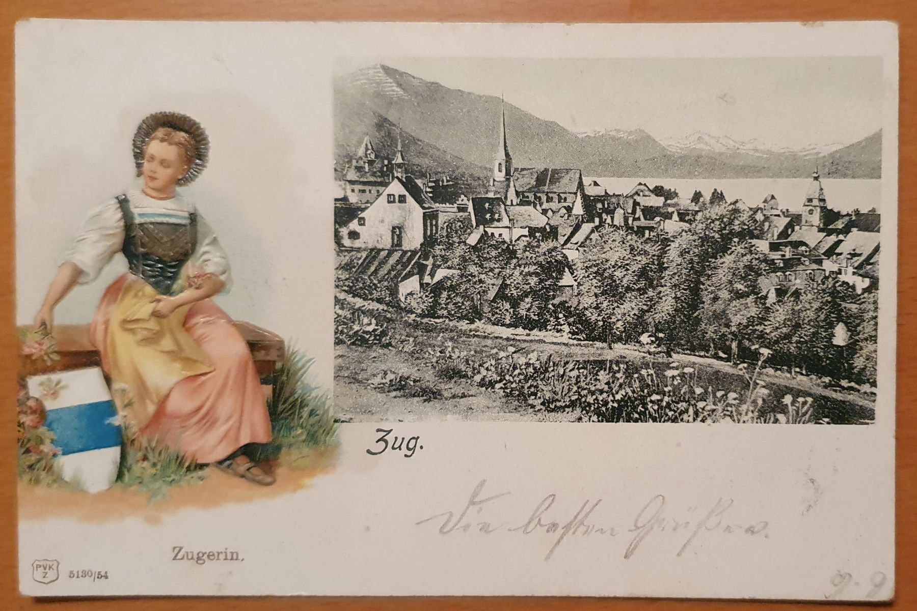 Cartoline postali: Prägekarte - Zug 1916 – Usato da Kreuzlingen venduto da Rschweiz1