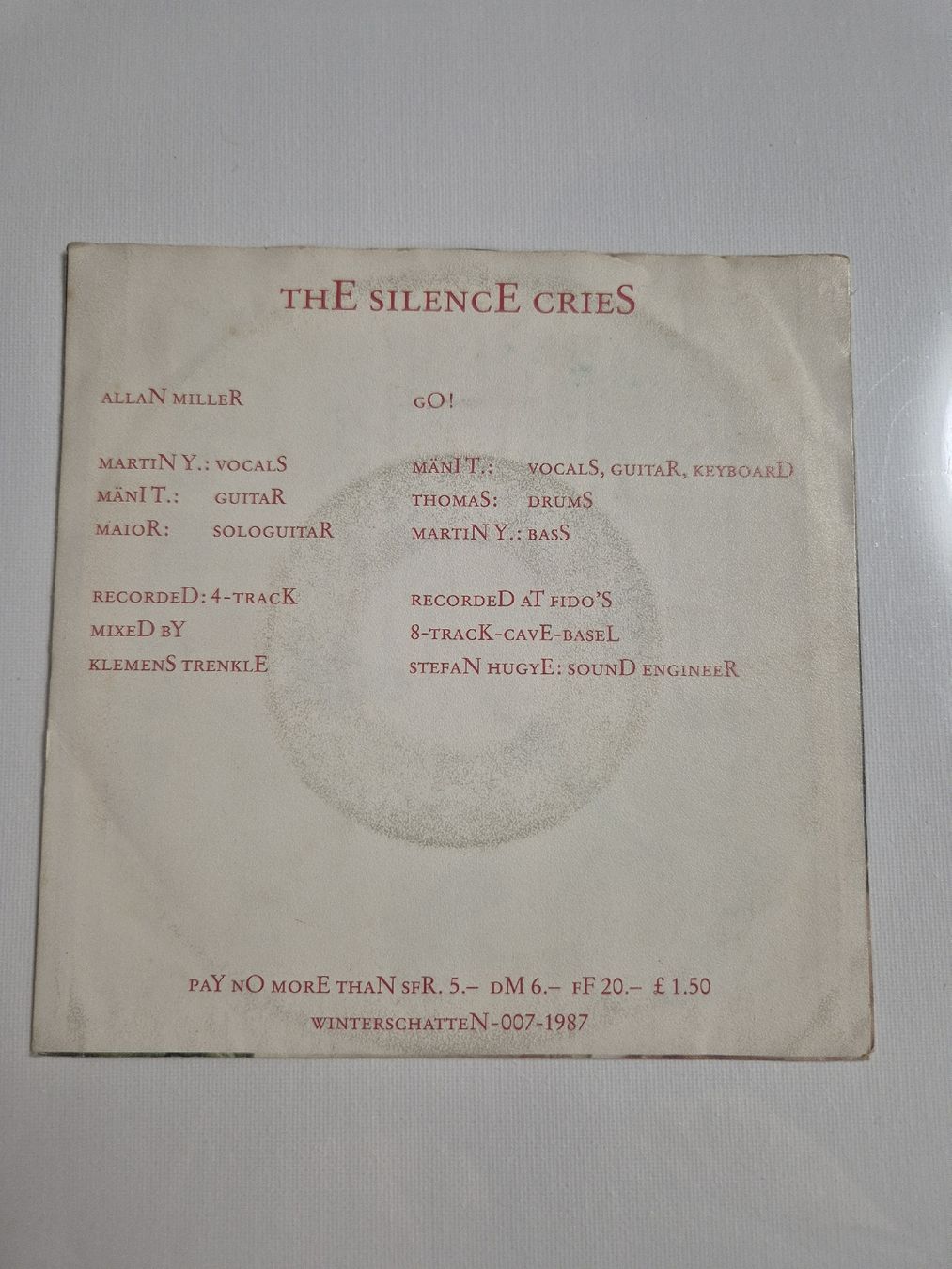 Schallplatten: Allan Miller - The Silence Cries - Single 7 , CH – Neu (gemäss Beschreibung) aus Uster von newwave0 1