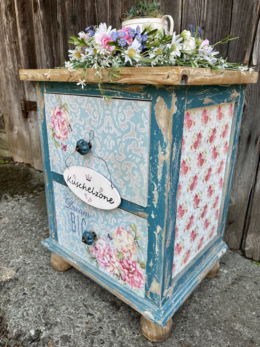 Comodini: Nachttisch Kommode Shabby chic Vintage – Nuovo (secondo la descrizione) da Gündisau venduto da yuma06 2