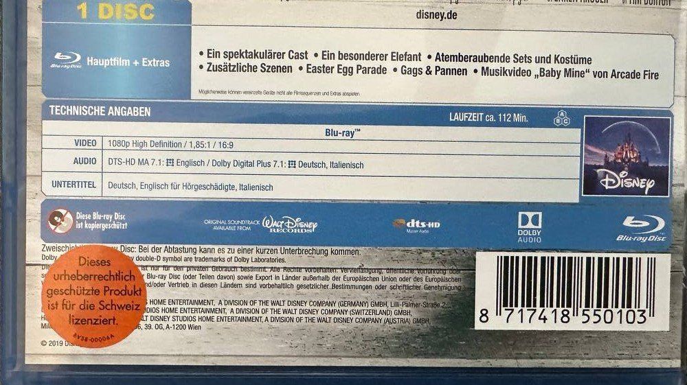 Tutti i DVDs: 2x Disney Dumbo Blu-ray Top Zustand – Usato da Beringen venduto da Mantafisch1 5