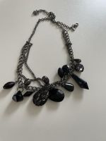 Statement-Kette in Schwarz, Modeschmuck für den Herbst 🍂