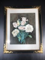 ⭐ Bild Aquarell, Rosen W. Meyle 1930 in tollem Rahmen