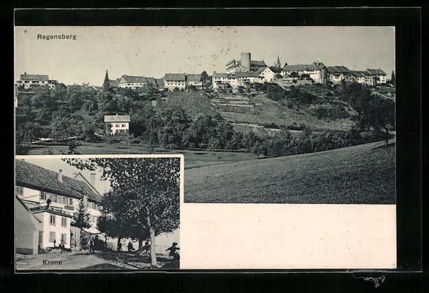Ansichtskarten: Regensberg, Gasthaus Krone und Totalansi – Gebraucht aus Berlin von bartko-reher