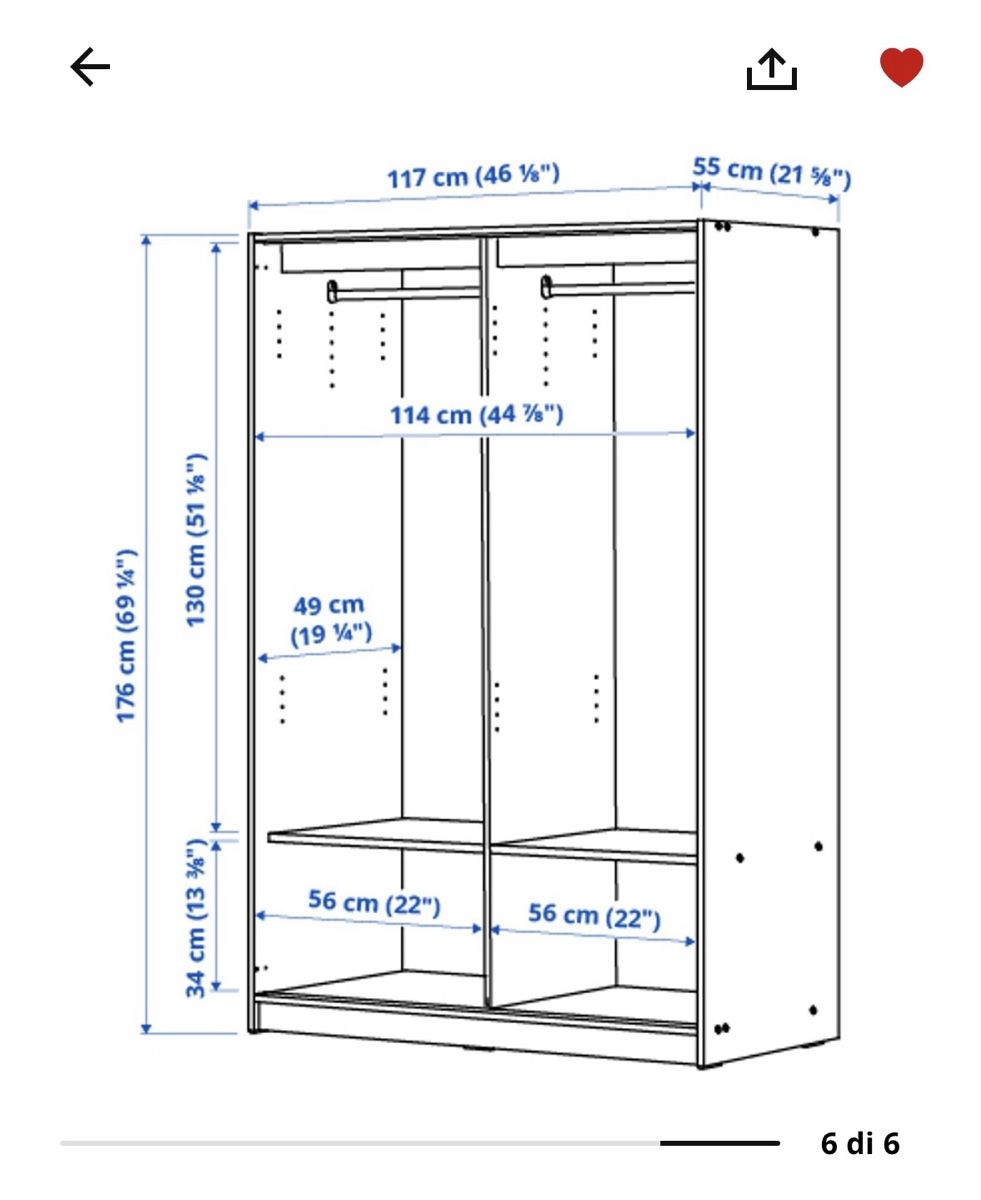 Armoires: Wardrobe white sliding doors – D'occasion à Zürich par boc_5bmx