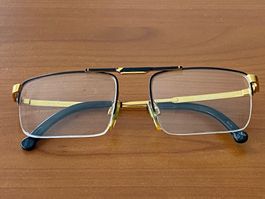 Vintage Designer Chai No3 vergoldete Brillenfassung