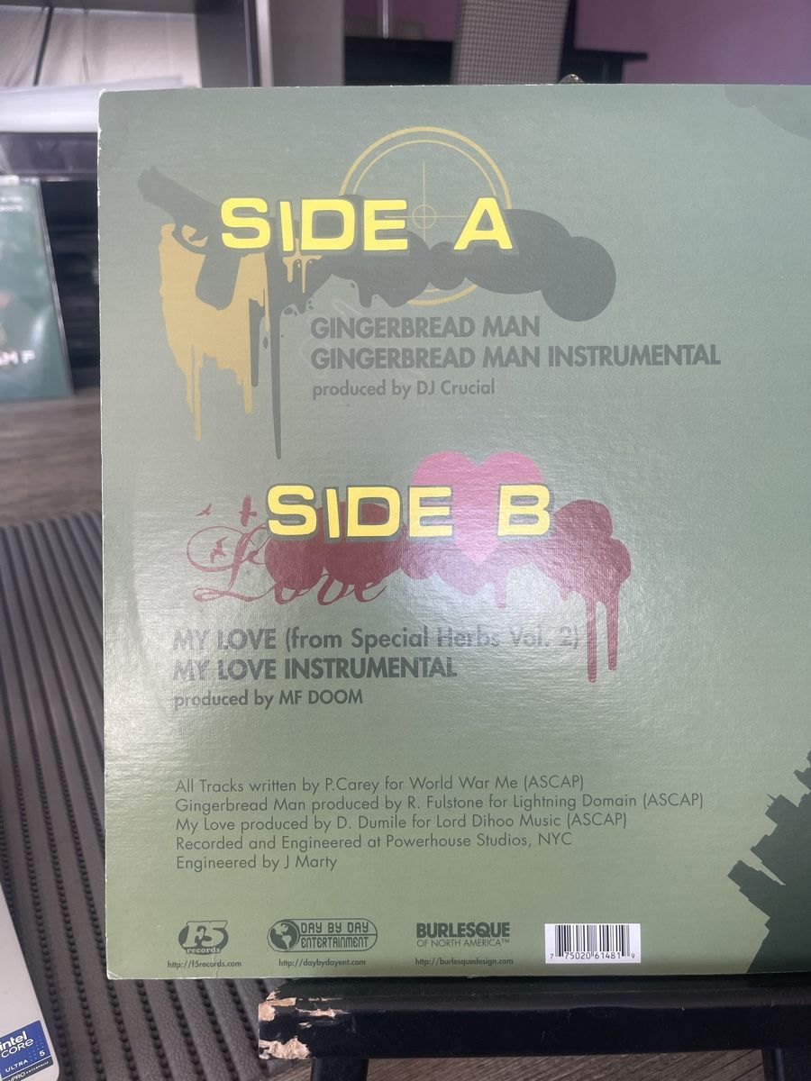 Dischi in vinile: MF Grimm / my love feat MF Doom – Usato da Dagmersellen venduto da stonefinger 1