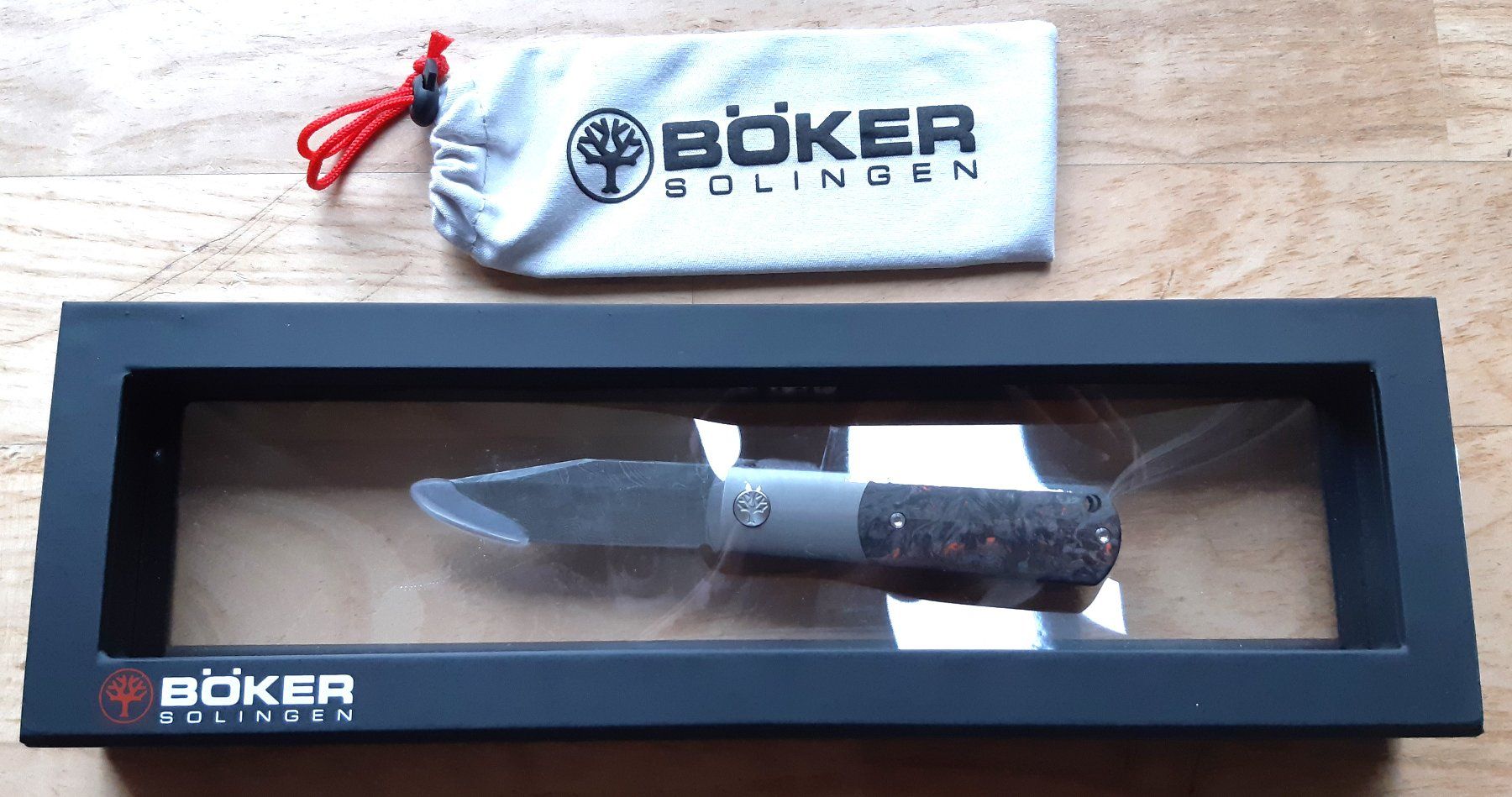 Accessori: Damastmesser, Böker 2024, Limitiert – Nuovo e nell'imballaggio originale da Bottighofen venduto da Absaras