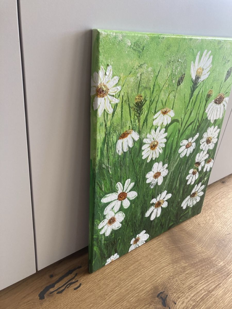 Gemälde: Acrylbild Margeriten  – Neu (gemäss Beschreibung) aus Winkel von soblu01012 2