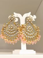 Indische Ohrringe, Bollywood Gold/Rosa
