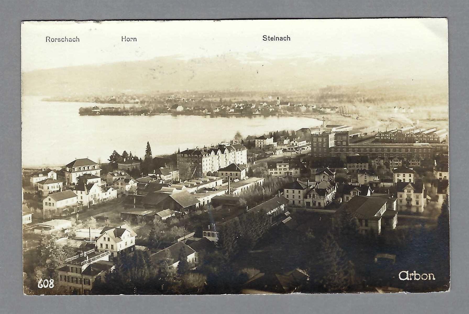 Cartoline postali: 1926, ARBON – Usato da Pura venduto da ulisse1957
