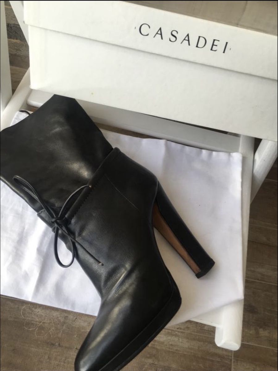 Casadei Scarpe da donna: Casadei Black Leather Heeled Boots - Size 8 – Usato da Oberwil b. Zug venduto da fis_2wtq 1