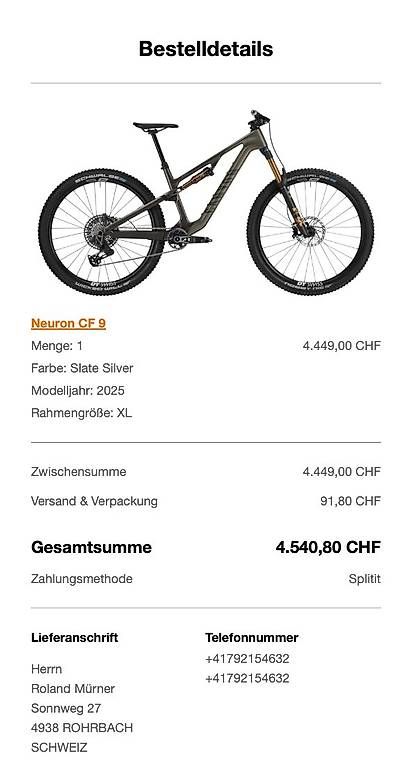 Velos: Canyon Neuron CF 9 – Gebraucht aus Rohrbach von proedom 4