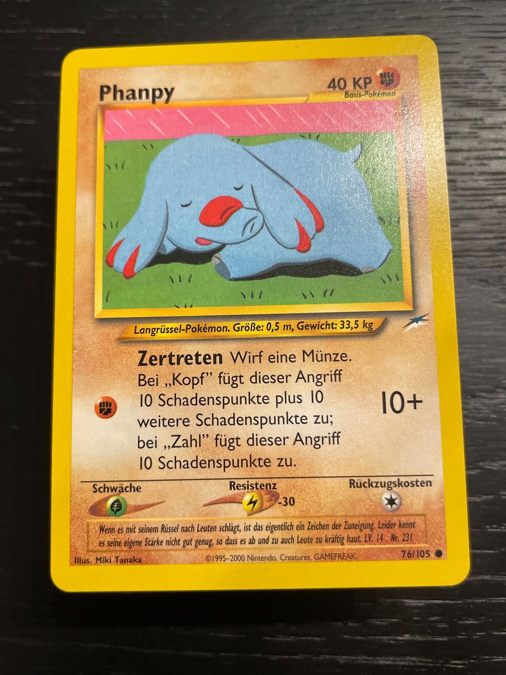 Pokémon Carte collezionabili: Pokemon Phanpy 76/105 Neo Destiny – Usato da Hugelshofen venduto da Suimosa