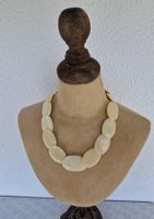 Vintage Kette Horn-/Knochen elfenbeinfarben Ethno /Boho